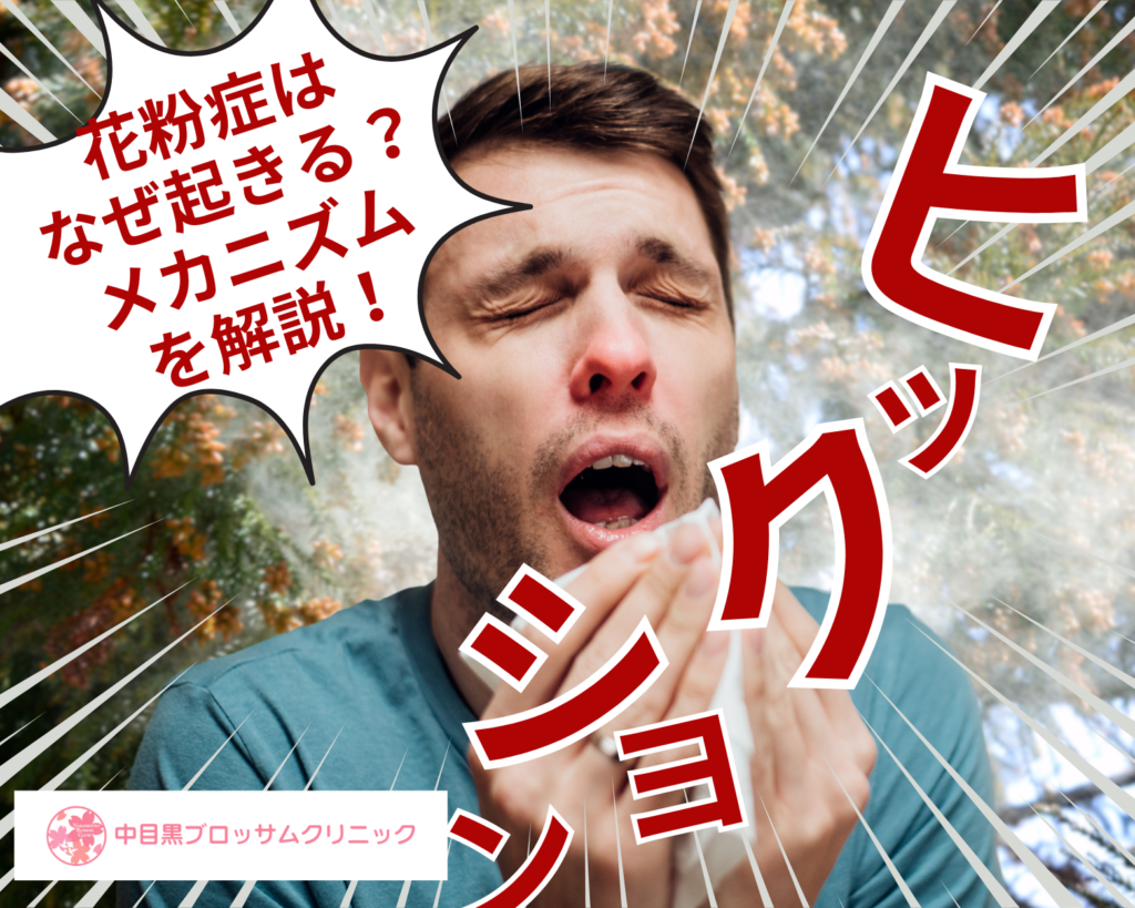 花粉症の男 花粉症はなぜ起きる？メカニズムを解説！ | 中目黒ブロッサムクリニック